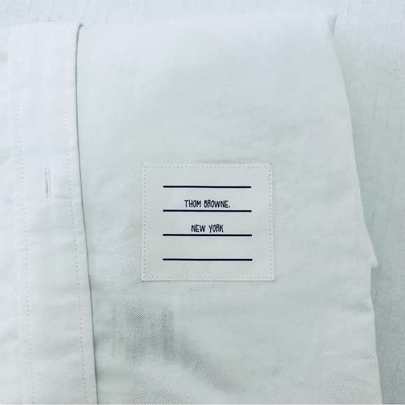 THOM BROWNE STRIPE POCKET POINT COLLAR BUTTON DOWN - Picture 11 of 15